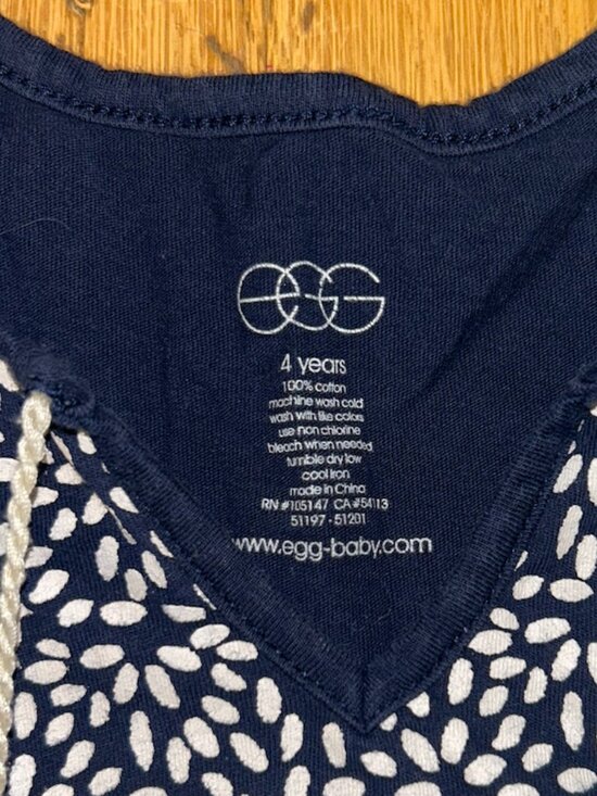 Egg New York Kids Navy Blue and White Blouse - Picture 2 of 2